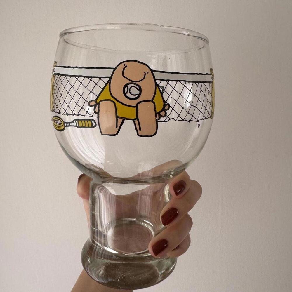 Ziggy cartoon beer glass mug large cup vase from 1970s, like new cup goblet cute